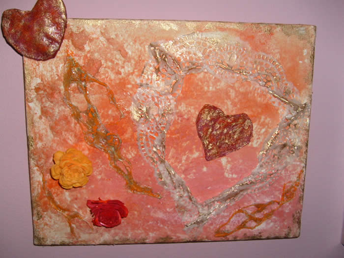 mixed media workshop schilderij 