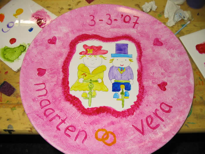 vrijgezellenfeest servies schilderen bij expres-zo
